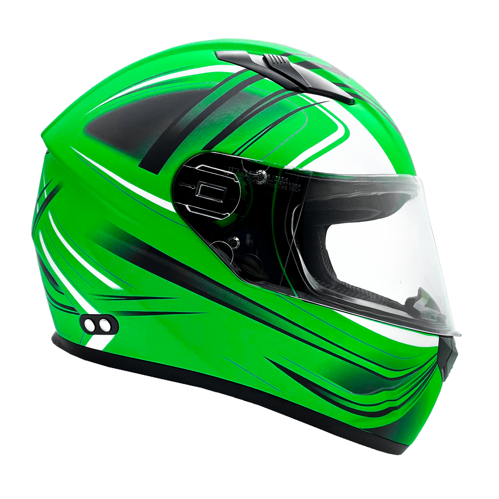 3X 4X Adult Full Face Helmet Green from Typhoon Helmets