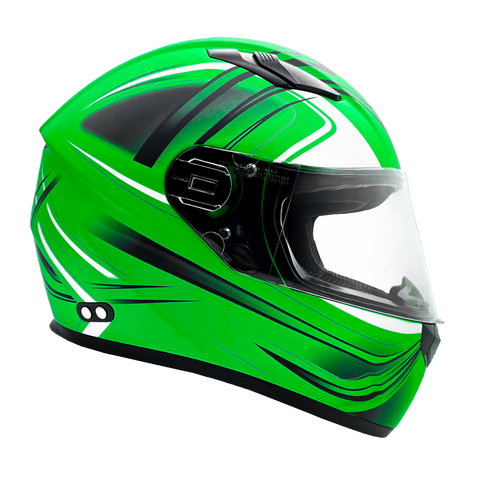 Adult Matte Green Full Face Helmet 3x 4x