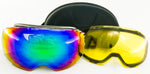 White Multi Boom Magnetic Ski/Snowboard Goggles - FACTORY SECOND - Green