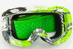 Green White Energy Magnetic Ski/Snowboard Goggles-Mirror