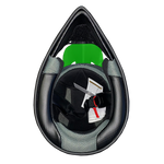 Adult Helmet Matte Green Splatter with Black Goggles