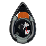 Adult Helmet Matte Orange Splatter with Black Goggles