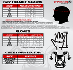 Blue Helmet, Black Gloves, Goggles & Adult Chest Protector