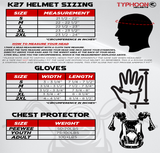 Orange Helmet, Black Gloves, Goggles & Adult Chest Protector