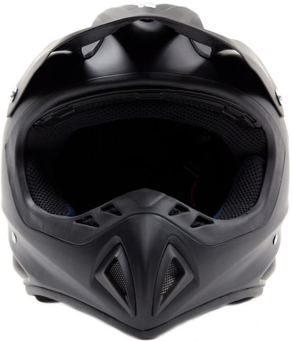 Black Adult Motocross Helmet K27 w/ Black Gloves & Goggles | Typhoon Helmets