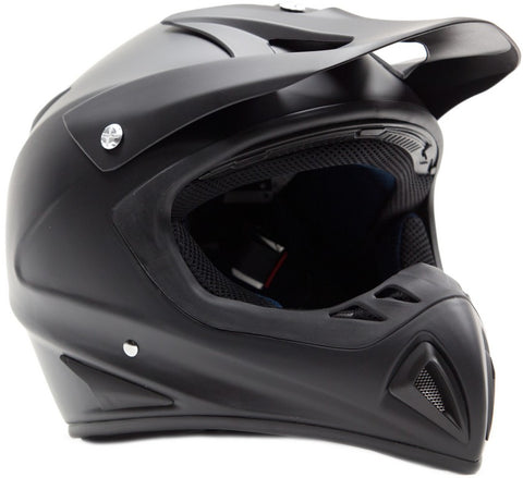 Matte black atv helmet hot sale
