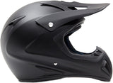 Matte Black Helmet, Purple Gloves, Goggles & Adult Chest Protector