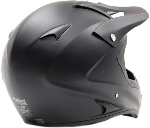 Adult Motocross Helmet Matte Black – Typhoon Helmets