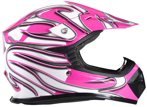 Pink Youth Kids Off-Road Helmet