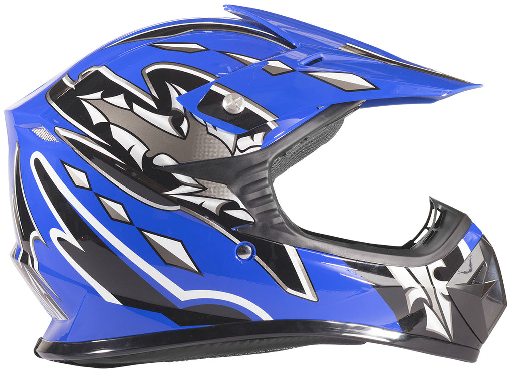 bike boy bike helmet with visor Youth Blue Off Road Helmet