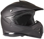 Youth Matte Black Helmet and Blue Goggles