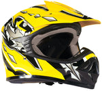 Yellow Helmet, Gloves, Goggles and Pee-Wee Chest Protector