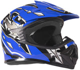 Blue Helmet, Black Gloves, Goggles & Youth Chest Protector
