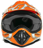 Youth Orange Helmet, Black Gloves Goggles & Peewee Chest Protector