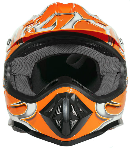 bike helmets big kids orange Orange Youth Kids Motocross ATV Dirt Bike Helmet – Typhoon Helmets