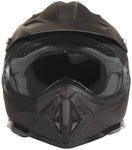 Matte Black Helmet, Purple Gloves, Goggles & Pee-Wee Chest Protector