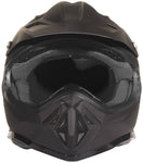 Youth Matte Black Helmet and Orange Goggles