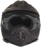 Youth Matte Black Helmet and Orange Goggles