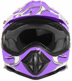 Youth Purple Helmet, Gloves, Goggles & Peewee Chest Protector