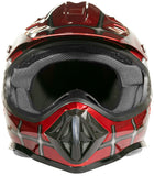 Red Web Graphic Youth Kids Off-road Helmet