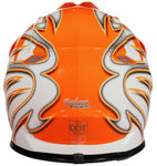 Orange Helmet, Black Gloves Goggles & Youth Chest Protector