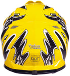 Youth Helmet Combo Yellow w/ Black Gloves & Goggles