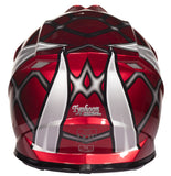 Youth Red Web Graphic Helmet With Red Goggles
