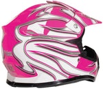 Pink Youth Kids Off Road Helmet