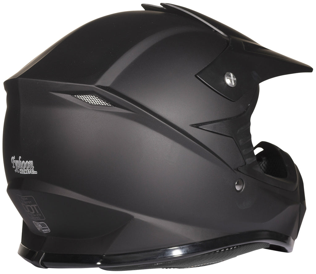 amazon motorcycle helmets for kid Youth Kids Matte Black Motocross ATV Dirtbike Helmet With Black Goggles – Typhoon Helmets