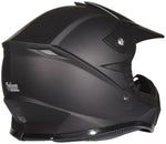 Youth Matte Black Helmet and Orange Goggles