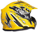Yellow Youth Kids OffRoad Helmet Large - FACTORY SECOND