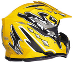 Yellow Helmet, Black Gloves Goggles & PeeWee Chest Protector