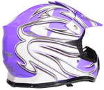 Purple Youth Kids Off-Road Helmet