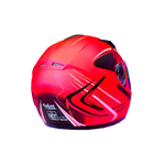 Adult Red Full Face Snowmobile Helmet With Double Pane Shield