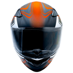 XS Adult Matte Orange Full Face Helmet w/ Retractable Sun Visor