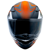 XS Adult Matte Orange Full Face Helmet w/ Retractable Sun Visor