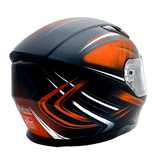 Adult Matte Orange Full Face Snowmobile Helmet w/ Double Pane Shield