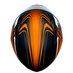Adult Matte Orange Full Face Helmet w/ Retractable Sun Visor