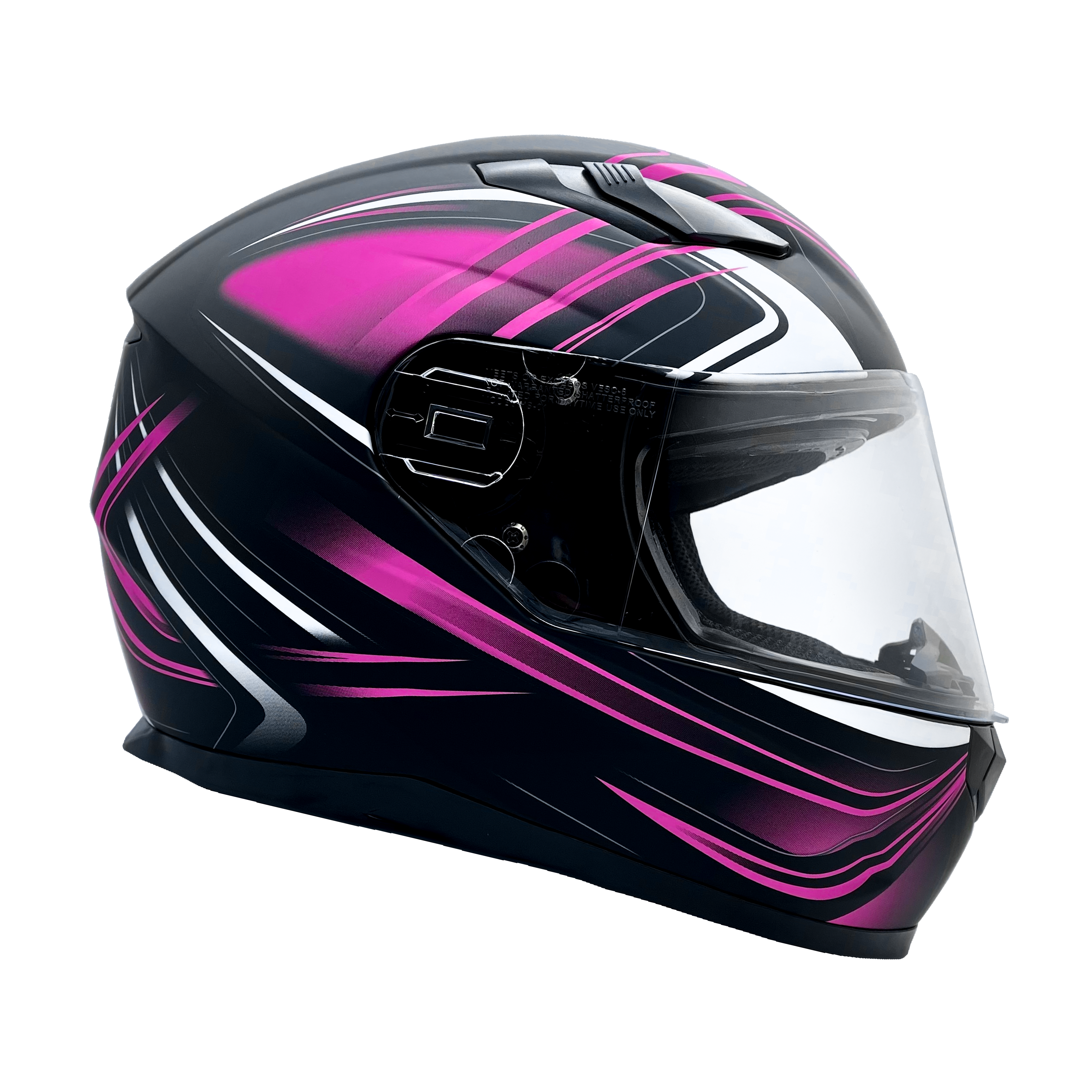 Pink Adult Full Face Helmet w/ Retractable Sun Visor