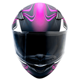 Adult Matte Pink Full Face Helmet w/ Retractable Sun Visor