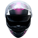 Adult Matte Pink Full Face Helmet w/ Retractable Sun Visor