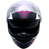 Adult Matte Pink Full Face Helmet w/ Retractable Sun Visor