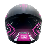 Adult Pink Full Face Snowmobile Helmet w/ Double Pane Shield