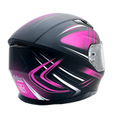 Adult Matte Pink Full Face Helmet w/ Retractable Sun Visor