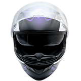 Adult Matte Purple Full Face Helmet w/ Retractable Sun Visor