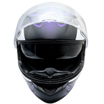 Adult Matte Purple Full Face Snowmobile Helmet w/ Double Pane Shield