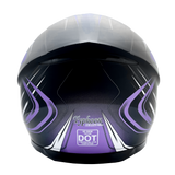 Adult Matte Purple Full Face Helmet w/ Retractable Sun Visor