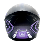 XS Adult Matte Purple Full Face Helmet w/ Retractable Sun Visor