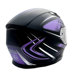 Adult Matte Purple Full Face Helmet w/ Retractable Sun Visor