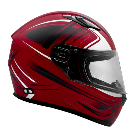 Matte Red Adult Full Face Helmet 3x 4x